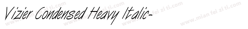 Vizier Condensed Heavy Italic字体转换
